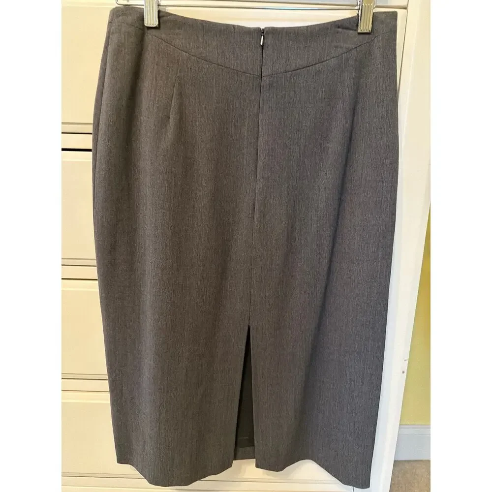 Banana Republic Vintage Y2K Gray Pencil Skirt Women's Size 6 Wool Office Siren